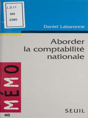 cover image of Aborder la comptabilité nationale